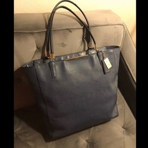 Large Coach Purse Navy Used